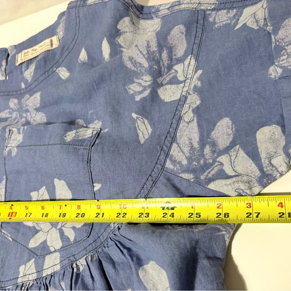 We The Free Blue Floral Tunic with White Print - Picture 8 of 14